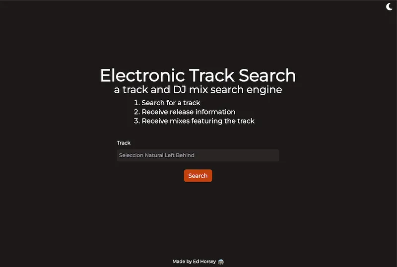 Electronic Track Search